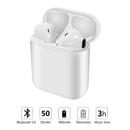 Alpha Digital Wireless Ear-buds, Bluetooth 5.0, Easier Pairing, longer distance, best sound quality, sweat-proof design, 20 hours play time, storage case for (Best Antivirus On Play Store)