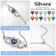 thumbnail image 4 of Pulsera de tobillo Silvora de plata esterlina para mujer con piedra de nacimiento de corazón de julio, 4 of 8
