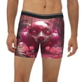 thumbnail image 2 of Xecao Surreal Pink Headphones Print Boxer Briefs for Men's Stretch Moisture-Wicking Underwear, Mid-Rise Classics breathable fabric, 2 of 7