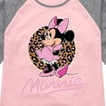 thumbnail image 3 of Mickey & Friends - Minnie Leopard Print - Toddler And Youth Girls Raglan Graphic T-Shirt, 3 of 4