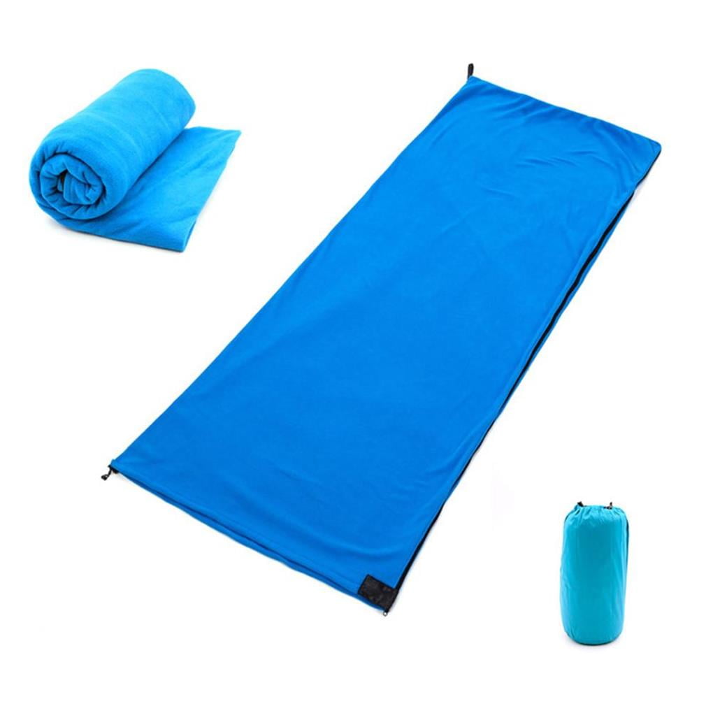 Sleeping Bag Fleece Sleeping Bag Liner for Adult Warm or Cold Weather Full Sized Zipper Camping Blanket for Outdoor Indoor with Sack Orange