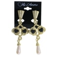 thumbnail image 2 of Mi Amore Heart Clip-On-Earrings Gold-Tone/Black, 2 of 2
