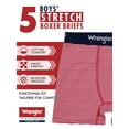 thumbnail image 4 of Wrangler Boys' Cotton Boxer Briefs, Soft Boys Underwear w/ 4-Way Stretch, XL, 5-Pack, 4 of 17