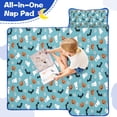 thumbnail image 4 of Blue Halloween Ghosts Pumpkins Skulls and Bats Toddler Nap Mats for Kids Preschool,50"x20" Sleeping Mat Bag or Kids,Toddler Sleeping Bag,Toddler Nap Mat or Daycare, 4 of 6