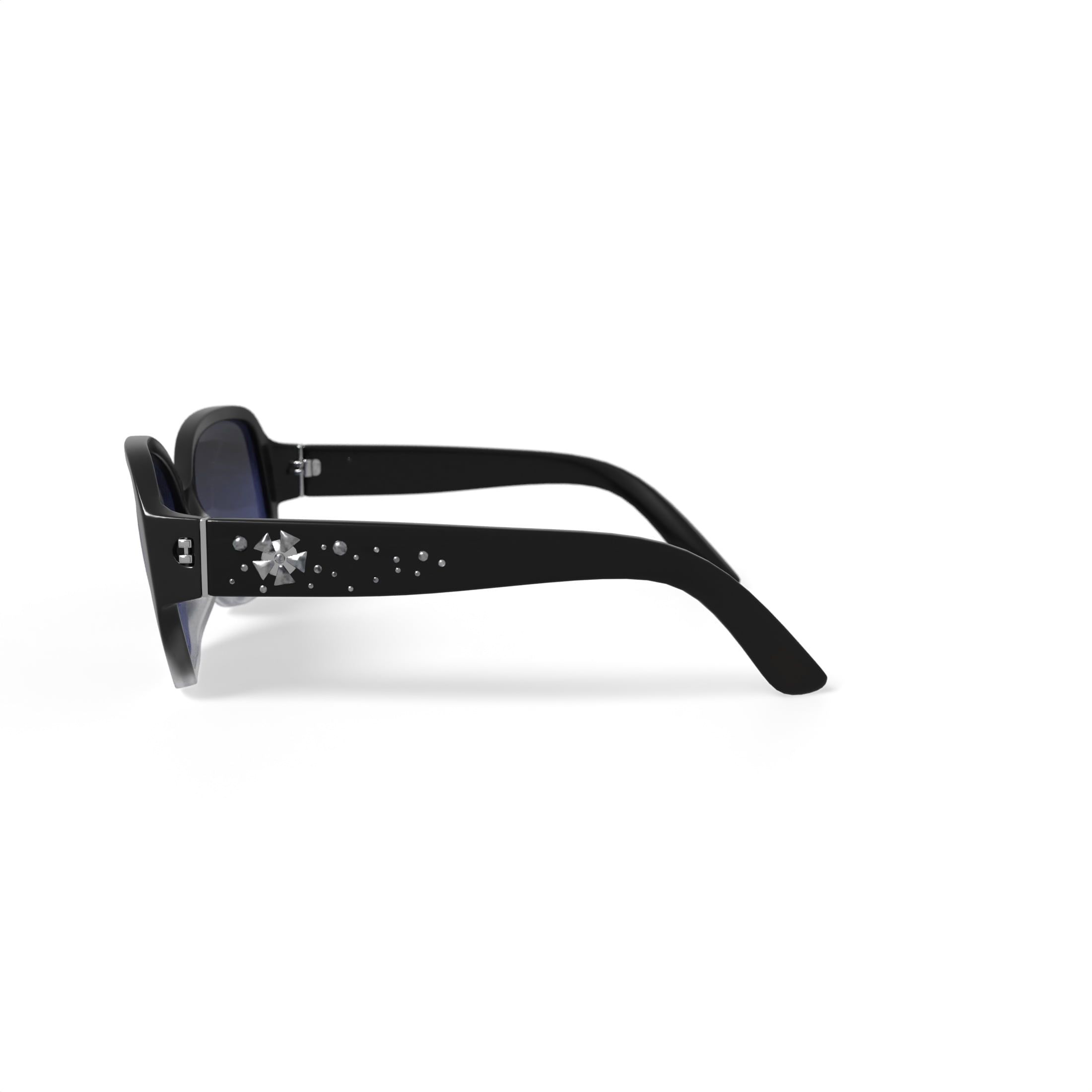 Solvari Women’s Rx-able Fashion Sunglasses, Bonita - Black, Square, Plastic, 56-14-135, with Case