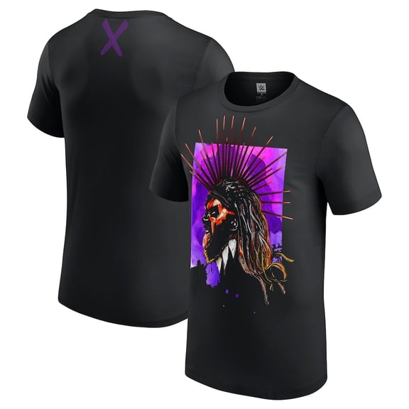 WWE Seth Rollins “Visionary Messiah” T-Shirt – Abstract Art Style – Purple & Orange Graphic Tee