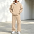 thumbnail image 4 of Aofany Fleece 2 Piece Outfits Mens Pullover Hooded Sweatshirt Tracksuit & Joggers Sweatpants Sweatsuit Sets with Pockets, 4 of 9