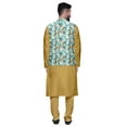 thumbnail image 3 of Atasi Ethnic Dupion Silk Kurta Pyajama Set With Printed Nehru Jacket For Mens, 3 of 3