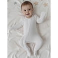 thumbnail image 4 of BemeyourBBs Baby Christmas Footie Romper Zip Front Embroidered Infant Jumpsuit, 4 of 9