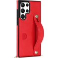 thumbnail image 6 of Case for Samsung Galaxy S22 Ultra (Not S22) with Card Slot Holder, Removable Adjustable Shoulder Strap Lanyard Crossbody Neck Purse Phone Case for Samsung Galaxy S22 Ultra KB Red, 6 of 18