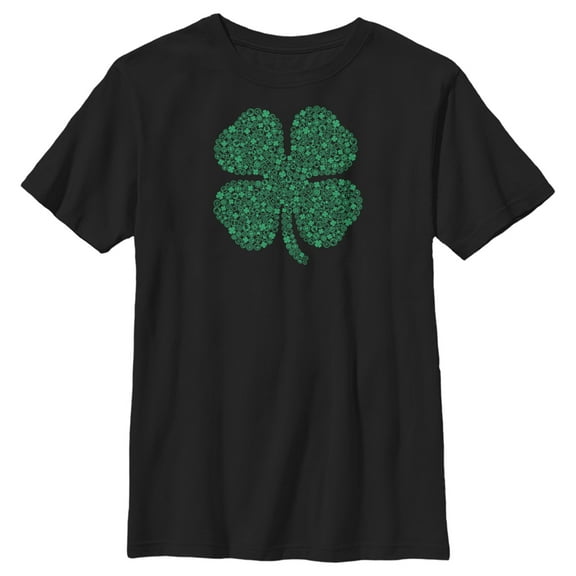 Boy's Marvel St. Patrick's Day Hero Icon Clover  Graphic Tee Black X Large