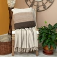 thumbnail image 2 of Parkland Collection  52 x 67 in. Robby Transitional Beige Woven Handloom Throw, 2 of 5