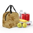 thumbnail image 4 of KLL Retro Palm Tree Print Insulated Lunch Bag Women, Reusable Cute Tote Lunch Box for Adult & Men, Leakproof Cooler Lunch Bags for Work Office Travel Picnic, 4 of 5