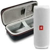 JBL Flip 5 Waterproof Portable Wireless Bluetooth Speaker Bundle with Hardshell Protective Case - White