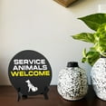 thumbnail image 5 of Service Animals Welcome Circle Table Sign with Acrylic Stand (5x5") | Public Spaces Signage, 5 of 9