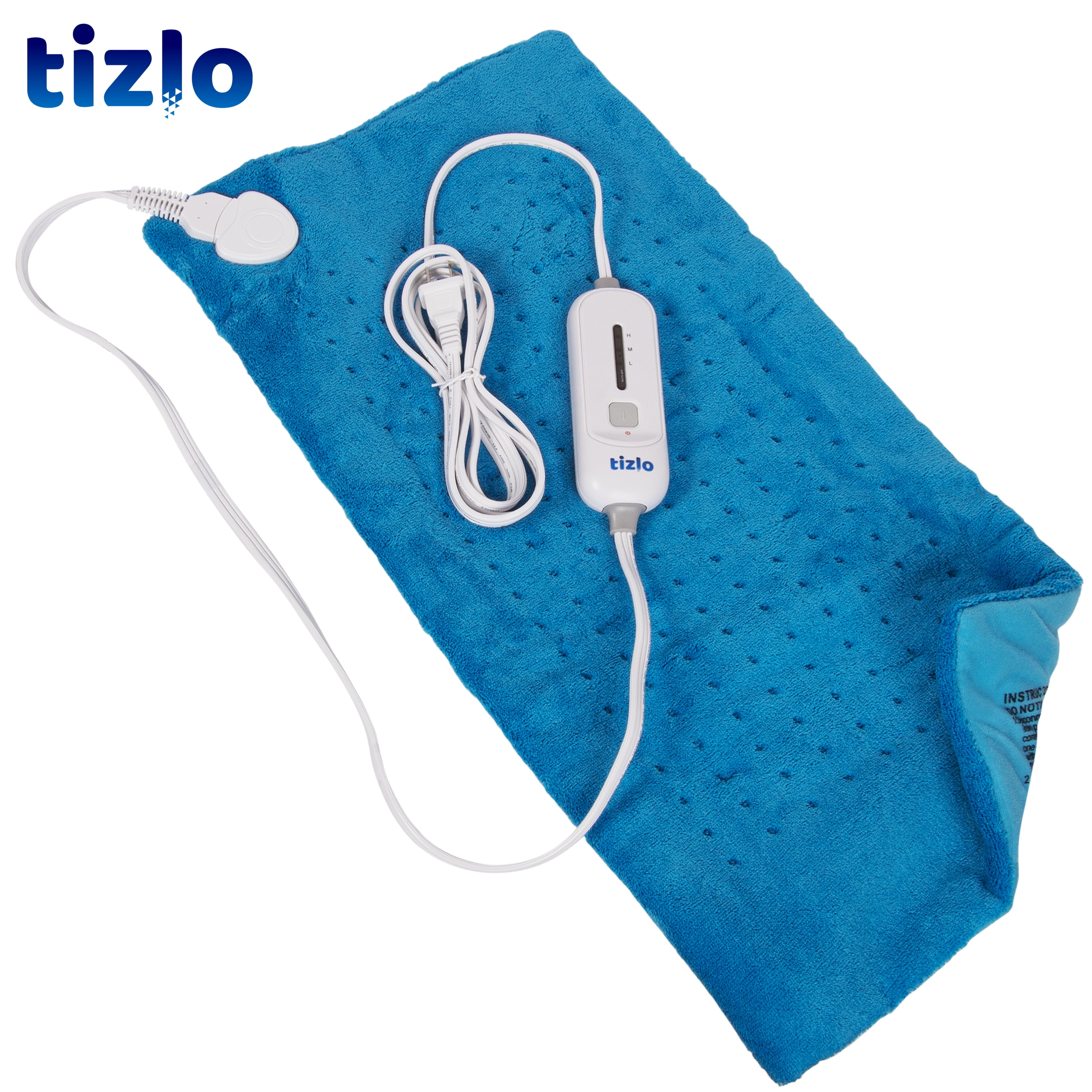 Tizlo XL King-Size Micro-plush Heating Pad, 6 Heat Settings, Select Hour Auto-Off, Moist/Dry Heat, 12' x 24'