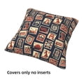 thumbnail image 3 of Throw Pillow Covers, England Stamps Pattern Soft Square Pillow Cases with Invisible Zipper for Couch Bed Sofa, Farmhouse Fall Home Decor 16"x16", 3 of 7