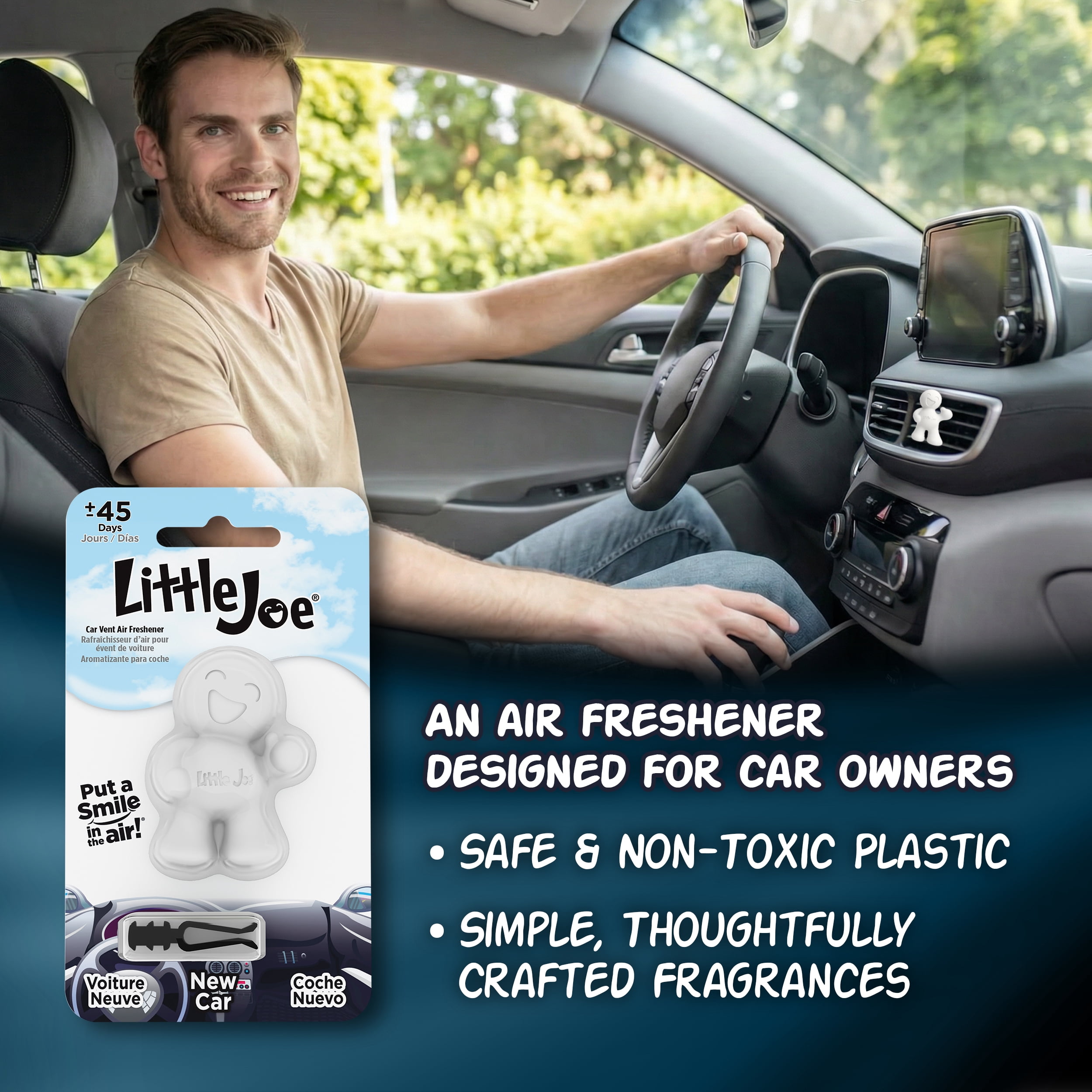 2 pack) Little Joe 96401 New Car Scent, Car Air Freshener, Clips