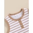 thumbnail image 5 of Bagilaanoe 2pcs Toddler Baby Boy Shorts Set Sleeveless Striped Tank Tops + Shorts 6M 12M 18M 24M 3T Kids Casual Summer Clothes, 5 of 7