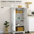 thumbnail image 4 of HOMCOM Kitchen Storage Cabinet, Freestanding Pantry Cabinet, White, 4 of 10