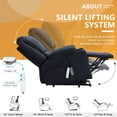 thumbnail image 4 of KIGOTY 33.6" Lift Recliners Chairs for Elderly with Heating and Message,Cup Holder,Navy Blue, 4 of 8