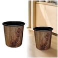 thumbnail image 1 of Imitation Wood Grain Wastepaper Fashion Can Suitable For Kitchen Bathroom Living Compact Bags Small Bathroom Yard Waste Paper Bags Packs Compacter Bags Bags Size Q Let It Rip Little Bag Bags Bathroom, 1 of 3