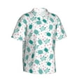 thumbnail image 2 of Uemuo Sea Turtle Printed Regular Fit Short Sleeve Casual Hawaiian Shirt for Men,Aloha shirt,Tropical shirt,Floral print shirt,Vacation Beach shirt-, 2 of 9