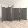 thumbnail image 2 of vidaXL 2-Panel Room Divider Brown 68.9"x70.9" Fabric, 2 of 158
