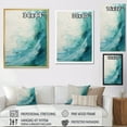 thumbnail image 4 of Designart "Spiraling Tranquil Teal Twist" Abstract Spirals Picture Framed Canvas Art Print, 4 of 5