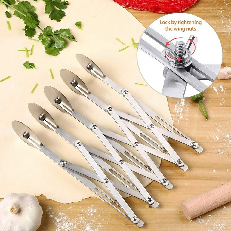 5 Wheel Pastry Cutter With Handle, Dough Cutter, Stainless Pizza Slicer,  Multipurpose Cutting Roller Knife, Dough Divider, Pastry Roller Blade  Knife, Pizza Knife, Pie Cutter Knife, Kitchen Essentials, Kitchen Gadgets,  Back To