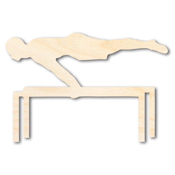 Unfinished Wood Gymnast Parallel Beam Shape | DIY Craft Cutout 16" / 1/8"