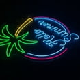 thumbnail image 2 of Handmadetneonsign Hello Summer Neon Sign, Summer Holiday Wall Art Decor, Hotel Home Signboard Wall Decor, 2 of 5