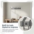 thumbnail image 4 of REGALWOVEN 1 Pack Coat Rack Wall Mount, Coat Hook, Hat Rack, Wall Hooks for Hanging with 5 Hooks for Entryway, Bathroom, Bedroom Gray 7, 4 of 5