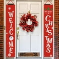 thumbnail image 4 of Christmas Decorations Outdoor Indoor, Believe and Merry Christmas Banner, Christmas Porch Sign for Home Indoor Exterior Front Door Yard Living Room Wall Apartment Party, 4 of 7
