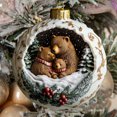 thumbnail image 3 of DAMAI Bear Family Christmas Ornament - Adorable Hanging Decor, Black Bear Family of 3 Ornaments for Christmas Tree, Mantel & Home Indoor Holiday Displays, 3 of 7
