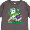 thumbnail image 4 of Inktastic St Patricks Day Irish Unicorn Illustration with Shamrocks Boys or Girls Long Sleeve Toddler T-Shirt, 4 of 5