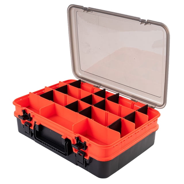 DQrwqpou Caja Aparejos Pesca Compartimento Almacenamiento Cebos para Señuelos Portaequipos Pesca (Rojo)