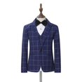 thumbnail image 2 of Boy's Party Graduation Ceremony Three-piece Plaid Dress Suit (blazer + Vest + Pants) zhangyuxiang LED, 2 of 2
