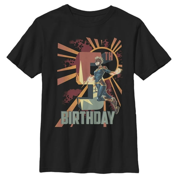 Boy's Marvel Carol Danvers 5th Birthday Graphic T-Shirt