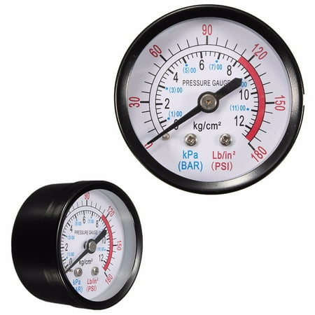 Astro Pneumatic 0.25 Inch Air - 0-180 PSI 0-12Bar Air Compressor Pneumatic Hydraulic Fluid Pressure Gauge 1/4''