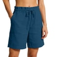 thumbnail image 2 of Women 5'' Quick Dry Running Athletic Shorts High Waisted Workout Gym Split Drawstring Short with 2 Pocket, 2 of 8