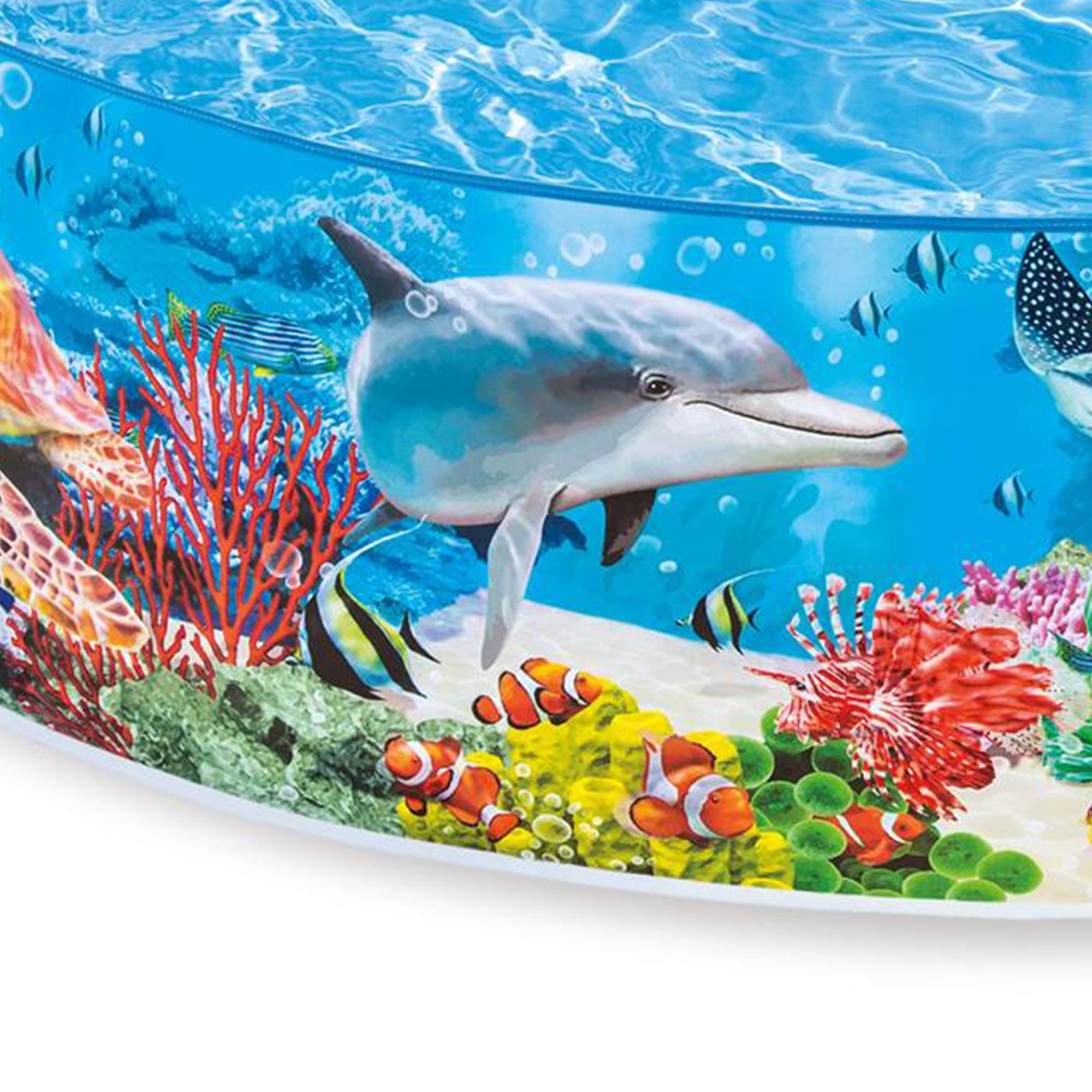 Intex Deep Sea Blue 8 x 1.5 Foot Kids SnapSet Swimming Pool (4 Pack)
