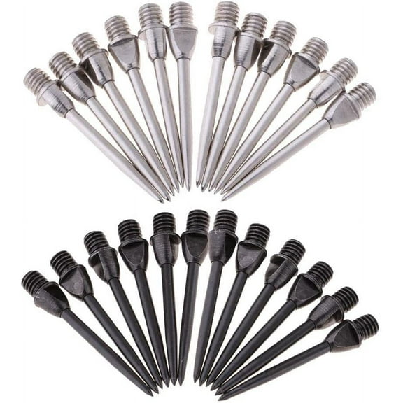 24PCS Durable Hammer Head Tips Standard Moveable Points - Black