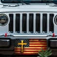 thumbnail image 5 of American flag cross Funny Personalized License Plate Rust-proof Stainless Steel Metal License Plate Suitable For Men And Women 12.2" x 6.2", 5 of 6