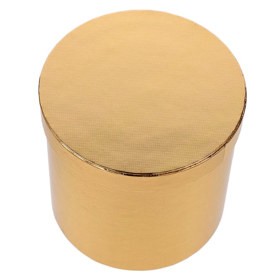 NUOLUX Golden Round Floral Box Elegant Cylindrical Gift for Storage