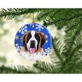thumbnail image 2 of Saint Bernard Winter Snowflakes Holiday Ceramic Ornament SC9382, 2 of 3