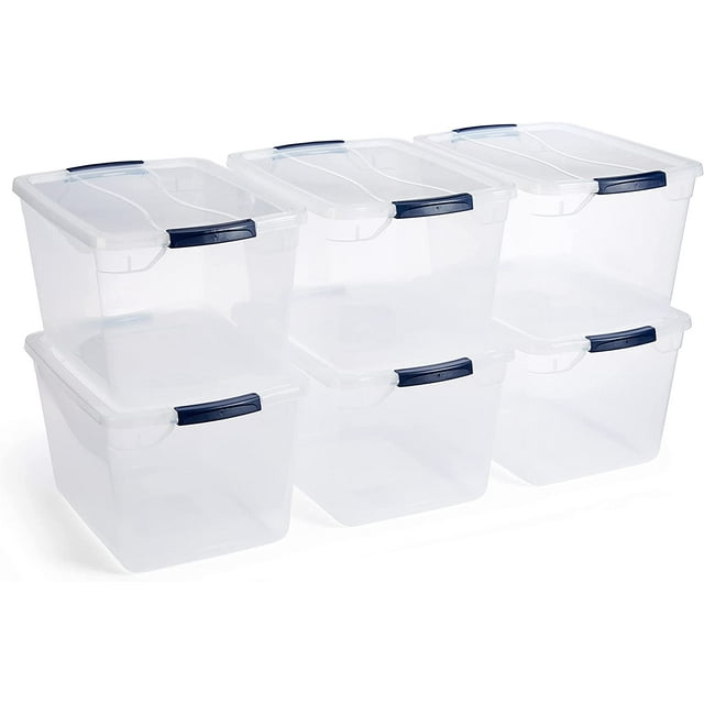 Rubbermaid Under the Bed Wheeled Storage Box 68 Qt Pack of 2 Plastic