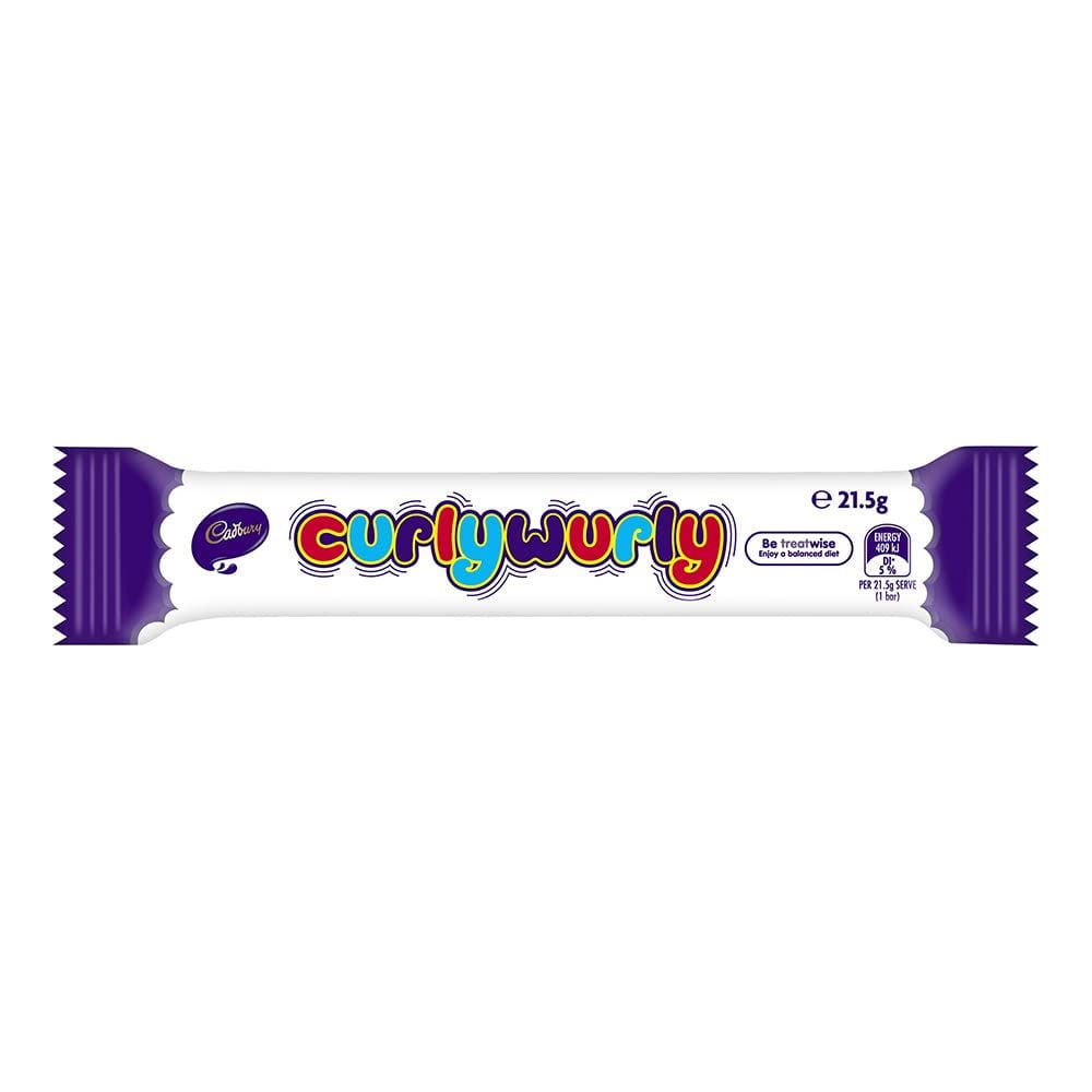 Cadbury Curly Wurly Candy, 21.5g, 60 count