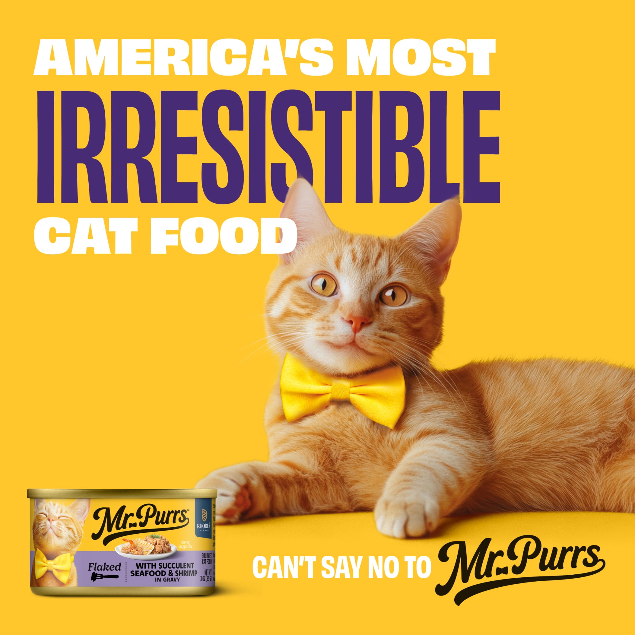 Mr Purrs Grilled Seafood in Gravy Wet Cat Food 3 oz Can 30 Pack