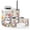Color 3, variant on Bathroom Accessory Set 6 Piece with Funny Raccoon Wild Animal Trash Panda Raccoon Character Toothbrush Holder, Soap Dispenser, Soap Dish, Trash Can with Lid, Toothbrush Cup, Toilet Brush Holder